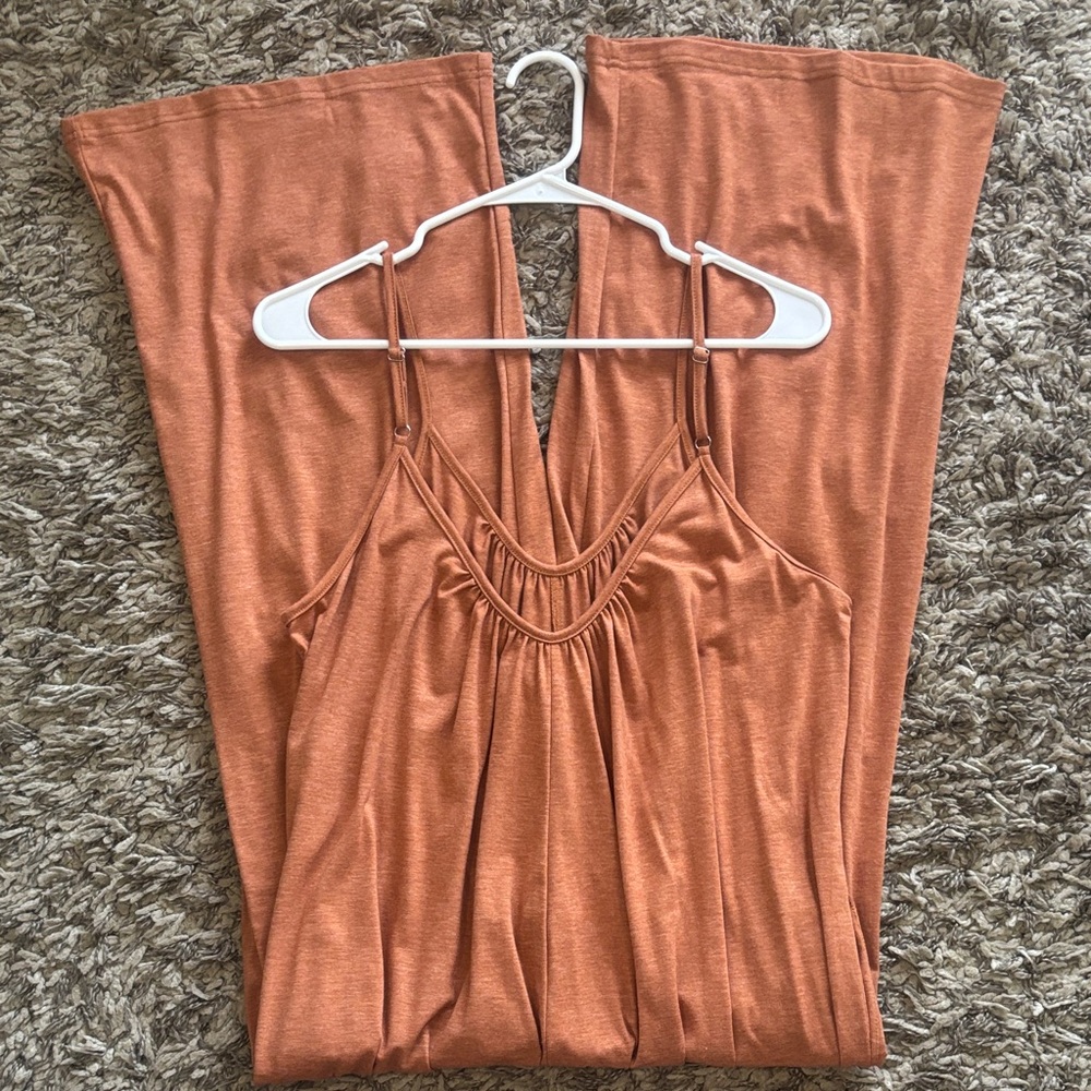 SHEIN Rust Sleeveless Jumpsuit size L - Picture 2 of 6